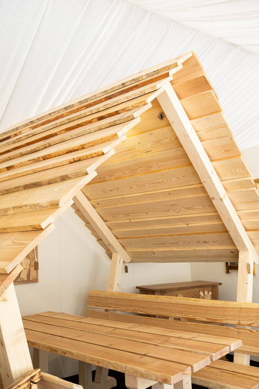 Tavolo picnic con copertura tetto